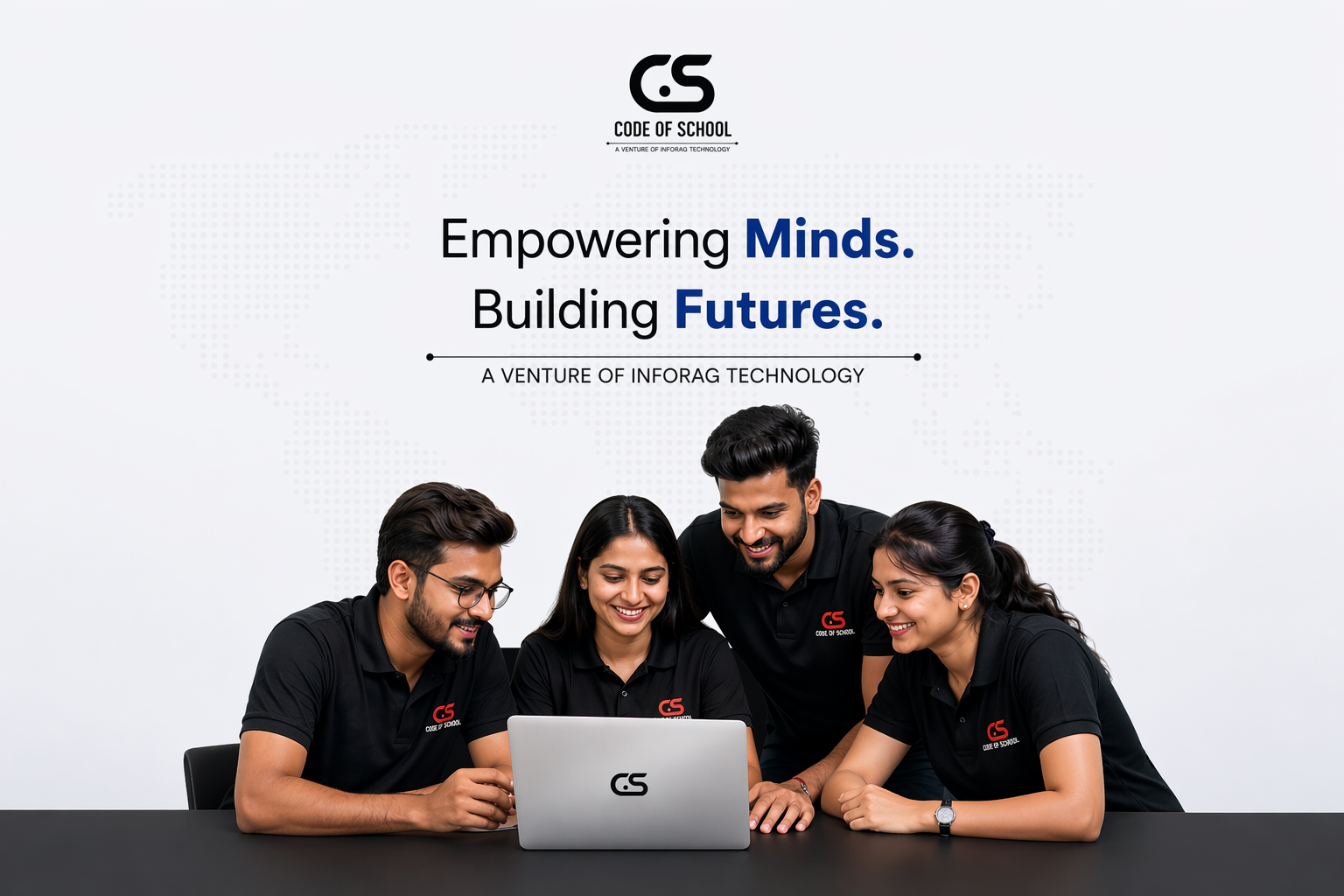 Students learning at Code of School